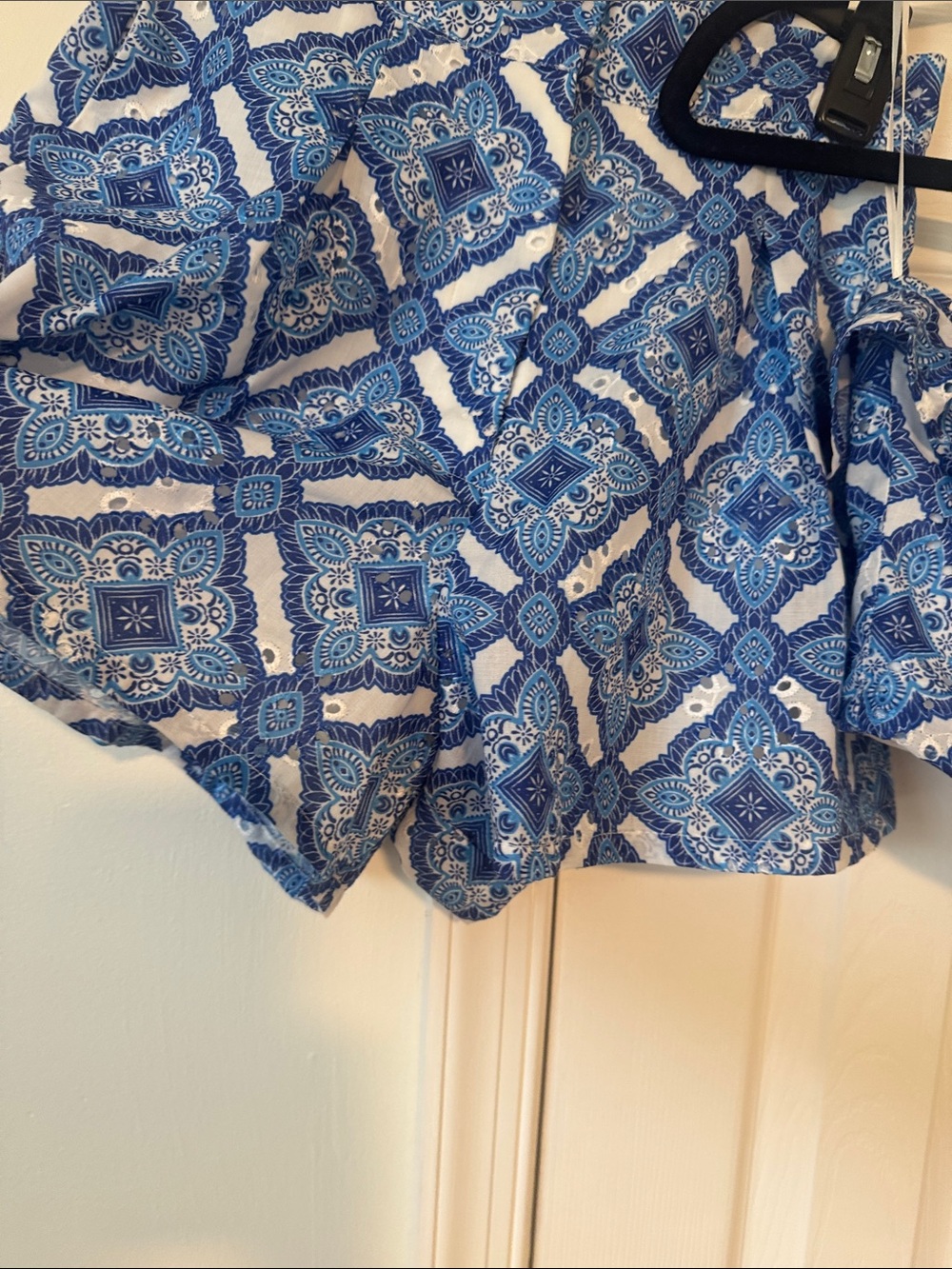 Blue Tile Print Two-Piece Set - Picture 2 of 8